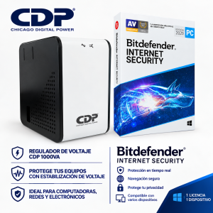 Regulador CDP 1000VA + Antivirus Bitdefender Plus
