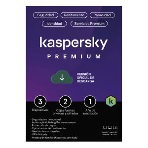 Antivirus Kaspersky Premium 3 Dispositivos 1 año